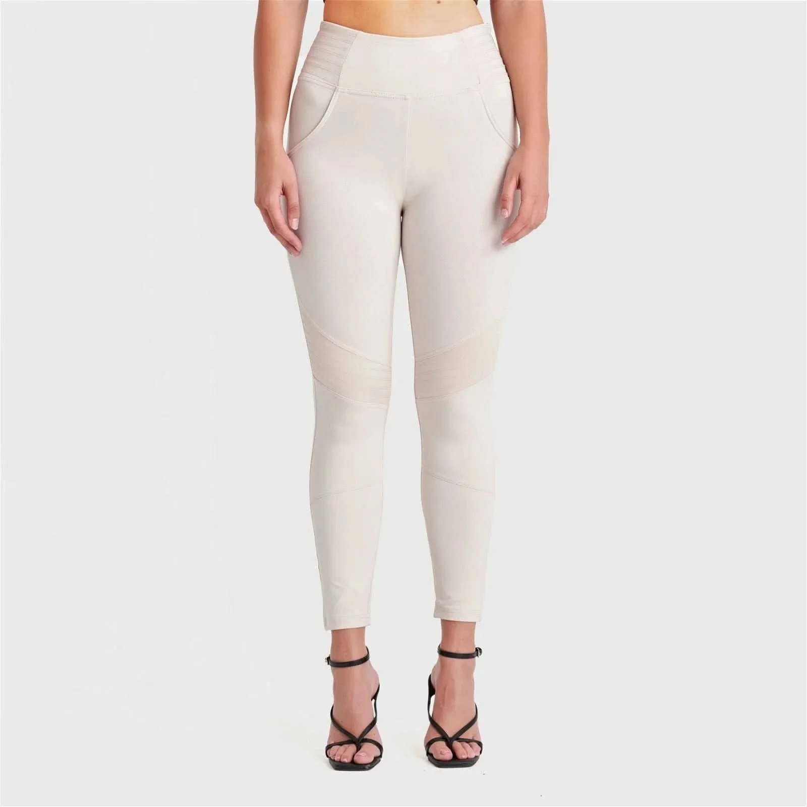 WRUP Biker Fashion - High Waisted - 7/8 Length - Champagne - Image 7