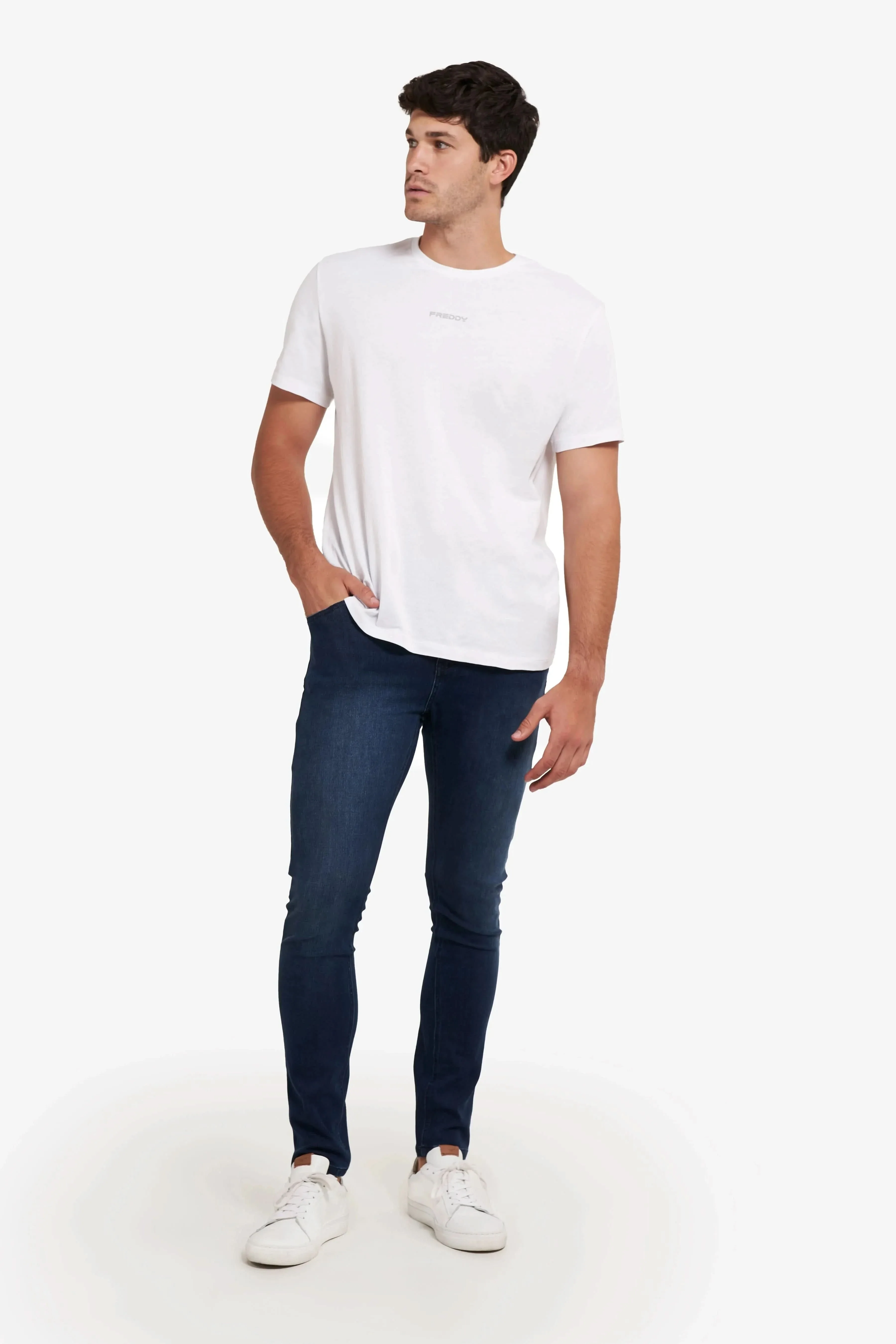 Freddy Men’s Jeans - Indigo Blue with Blue Stitching - Image 3