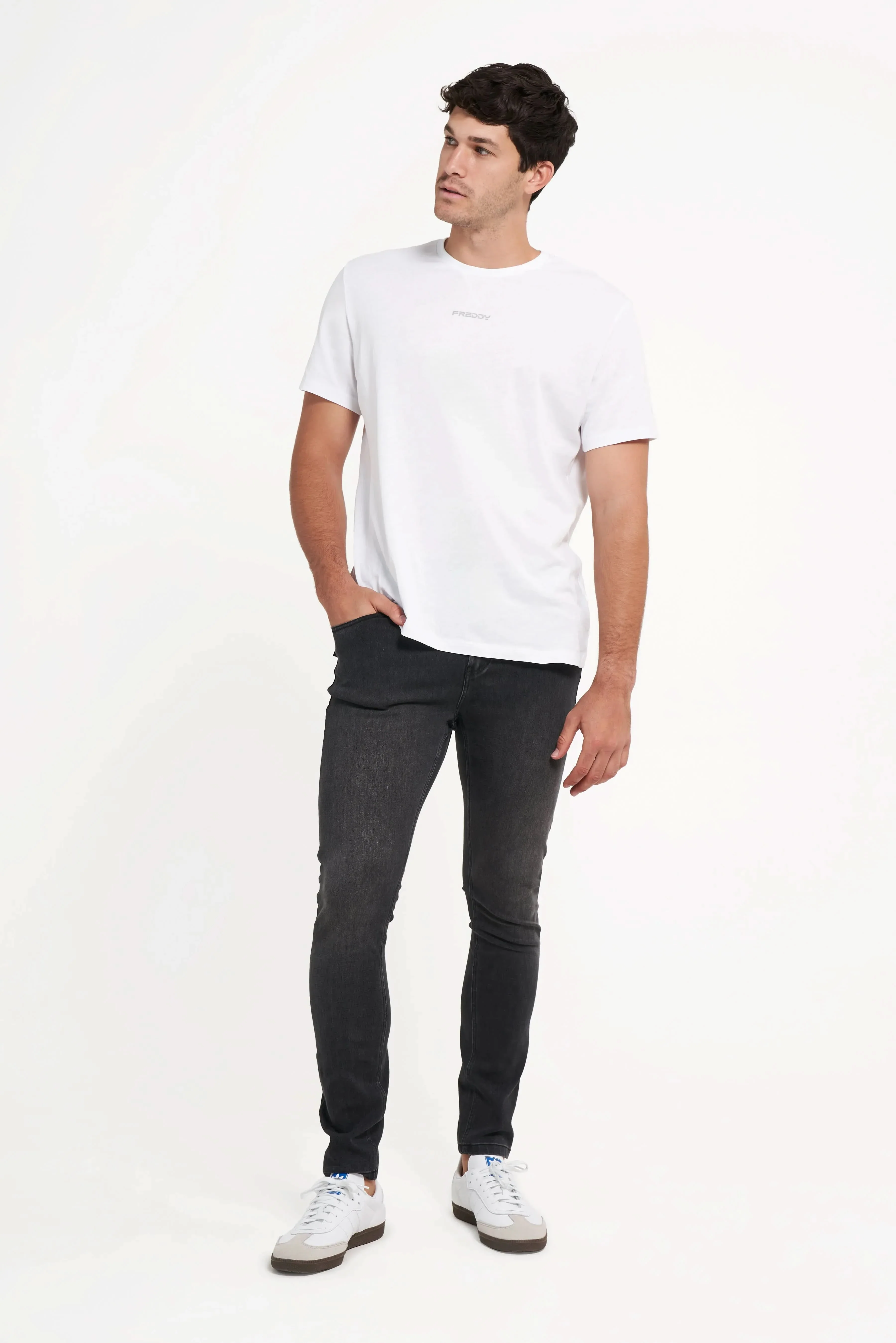 Freddy Men’s Jeans - Midnight Black with Black Stitching - Image 3