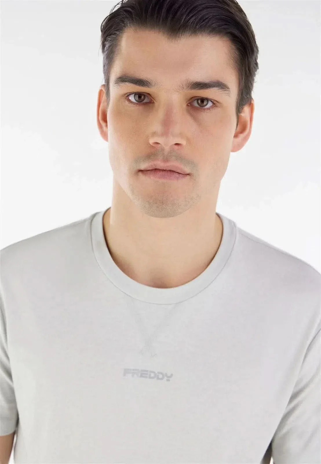 Men's Freddy Logo T Shirt - Light Grey - Image 4
