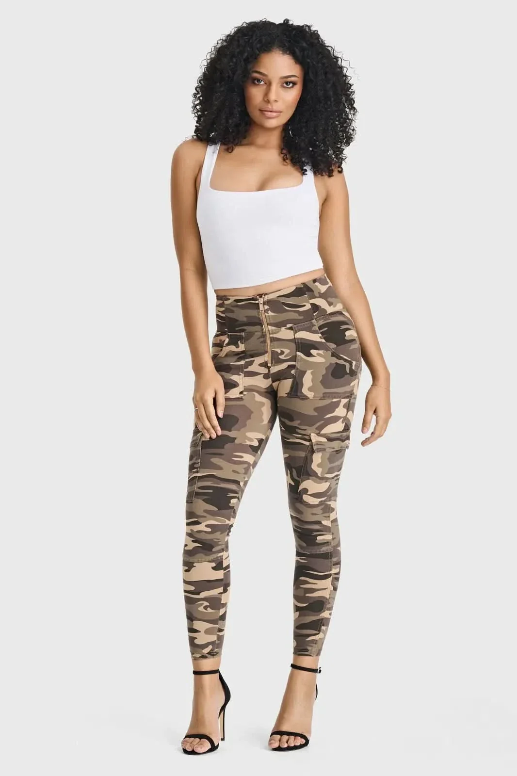 WRUP Cargo Fashion - High Waisted - 7/8 Length - Brown Camo - Image 6