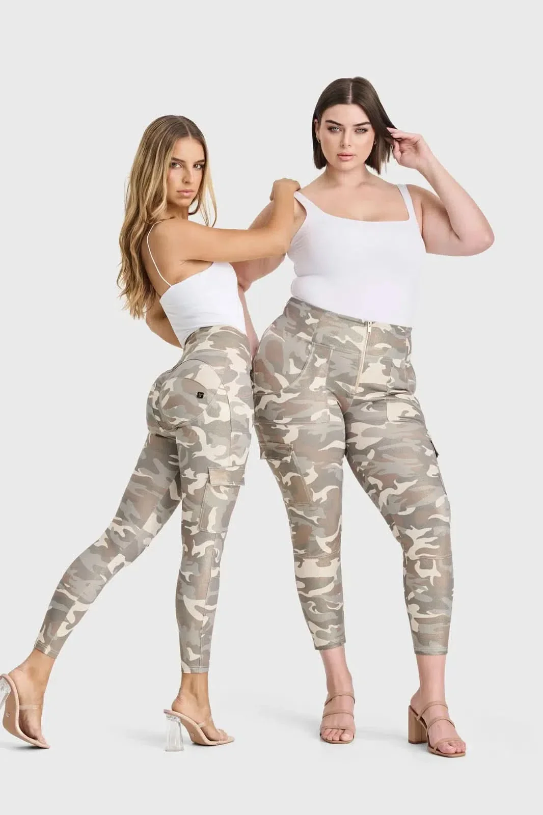 WRUP Cargo Fashion - High Waisted - 7/8 Length - Glitter Gold Camo - Image 7