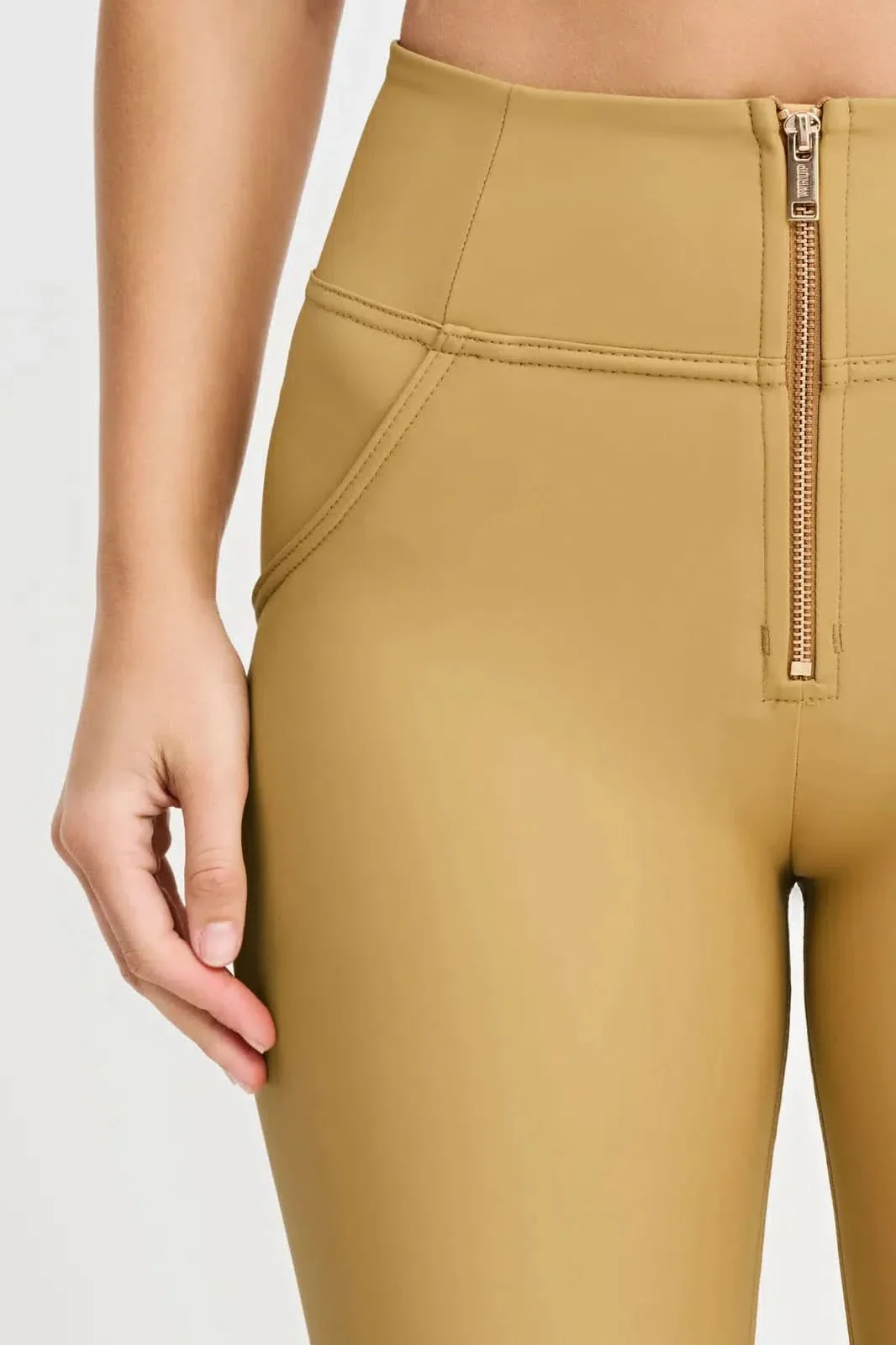WRUP Corset Faux Leather - High Waisted - Full Length - Latte - Image 8
