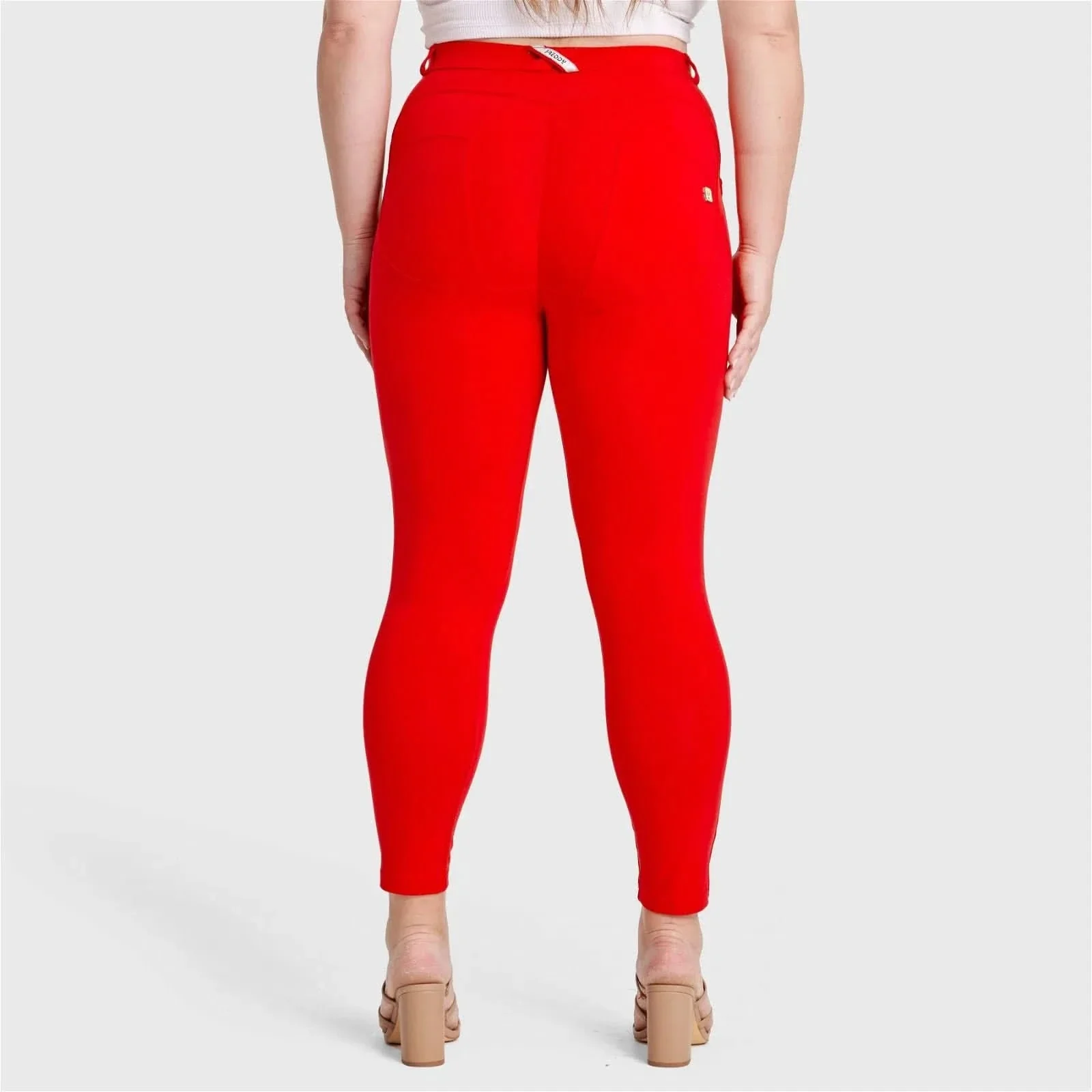 WRUP Curvy Fashion - High Waisted - Full Length - Red - Image 5