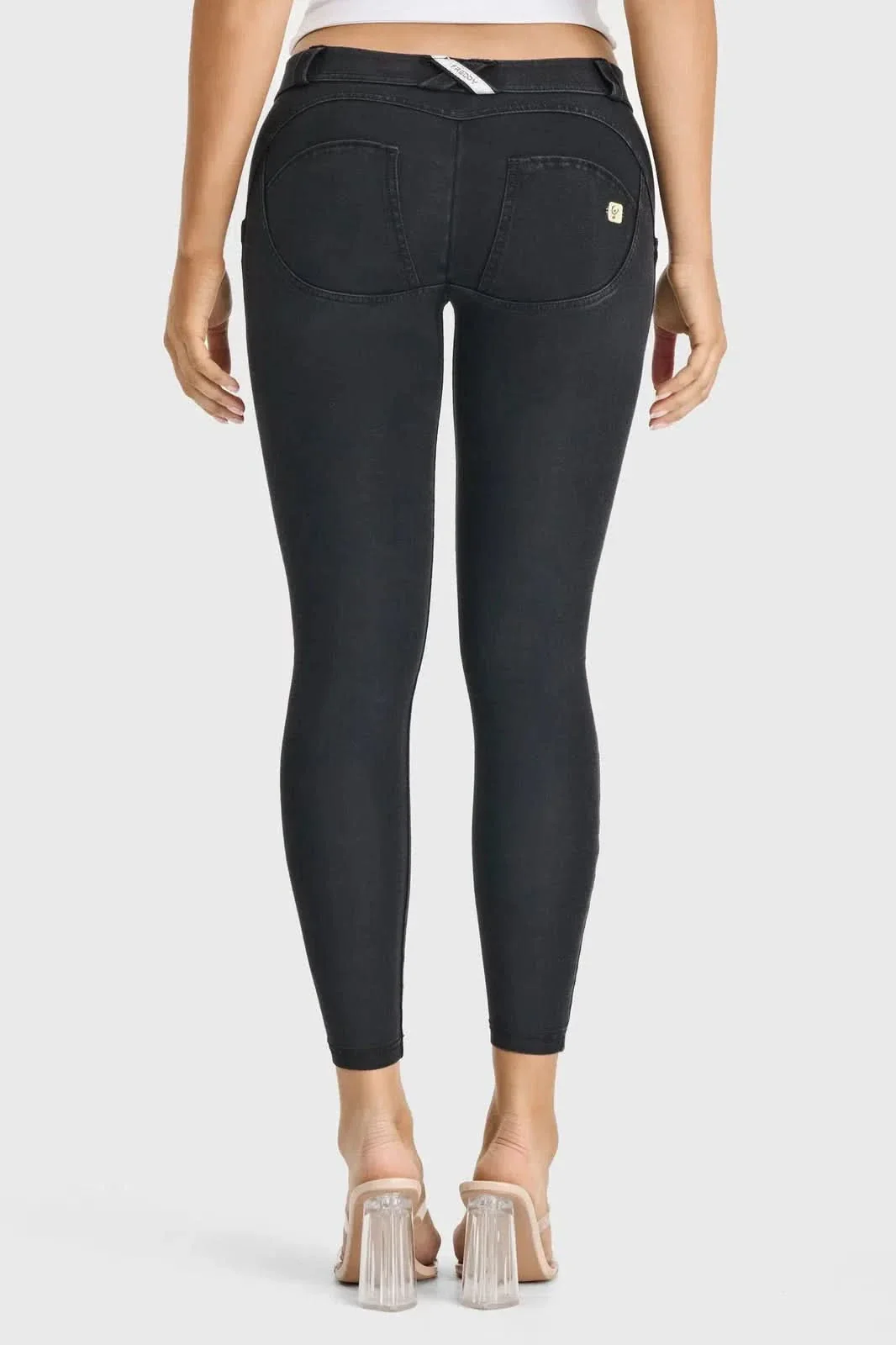 WRUP Denim - Low Rise - Full Length - Black + Black Stitching - Image 5