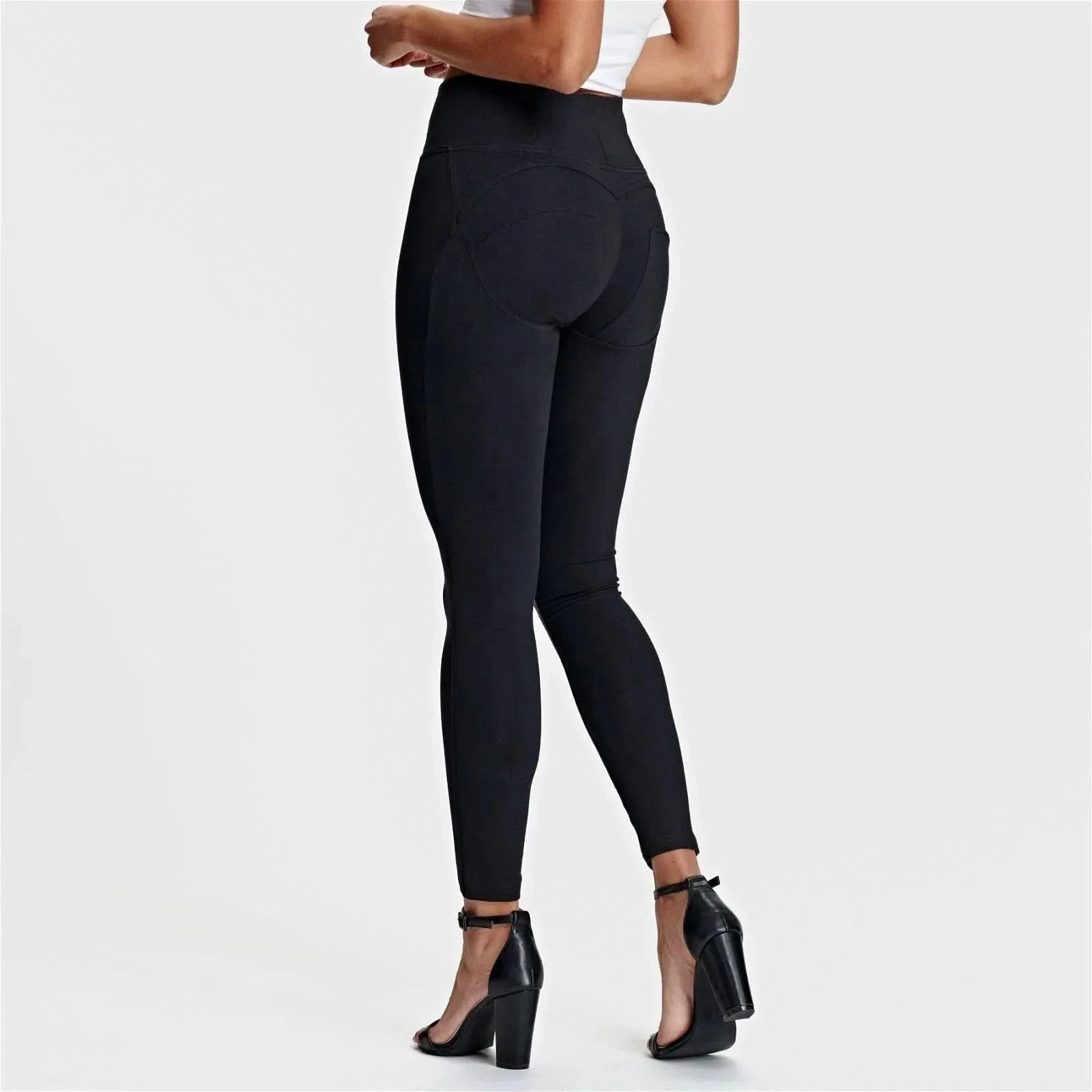 WRUP Fashion - High Waisted - 7/8 Length - Black - Image 6