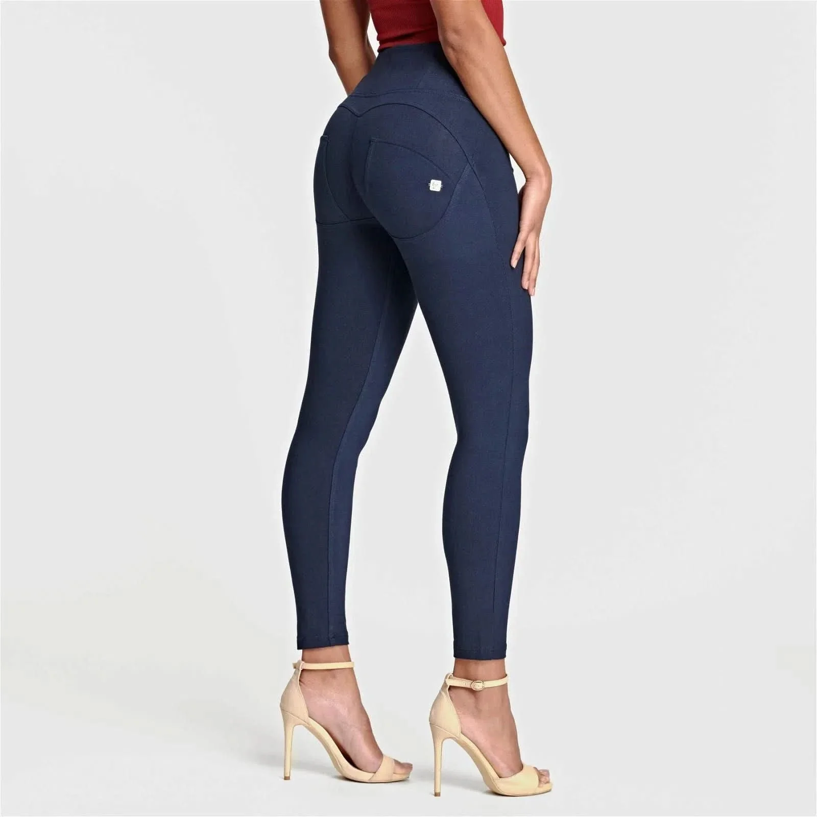 WRUP Fashion - High Waisted - 7/8 Length - Navy Blue - Image 5