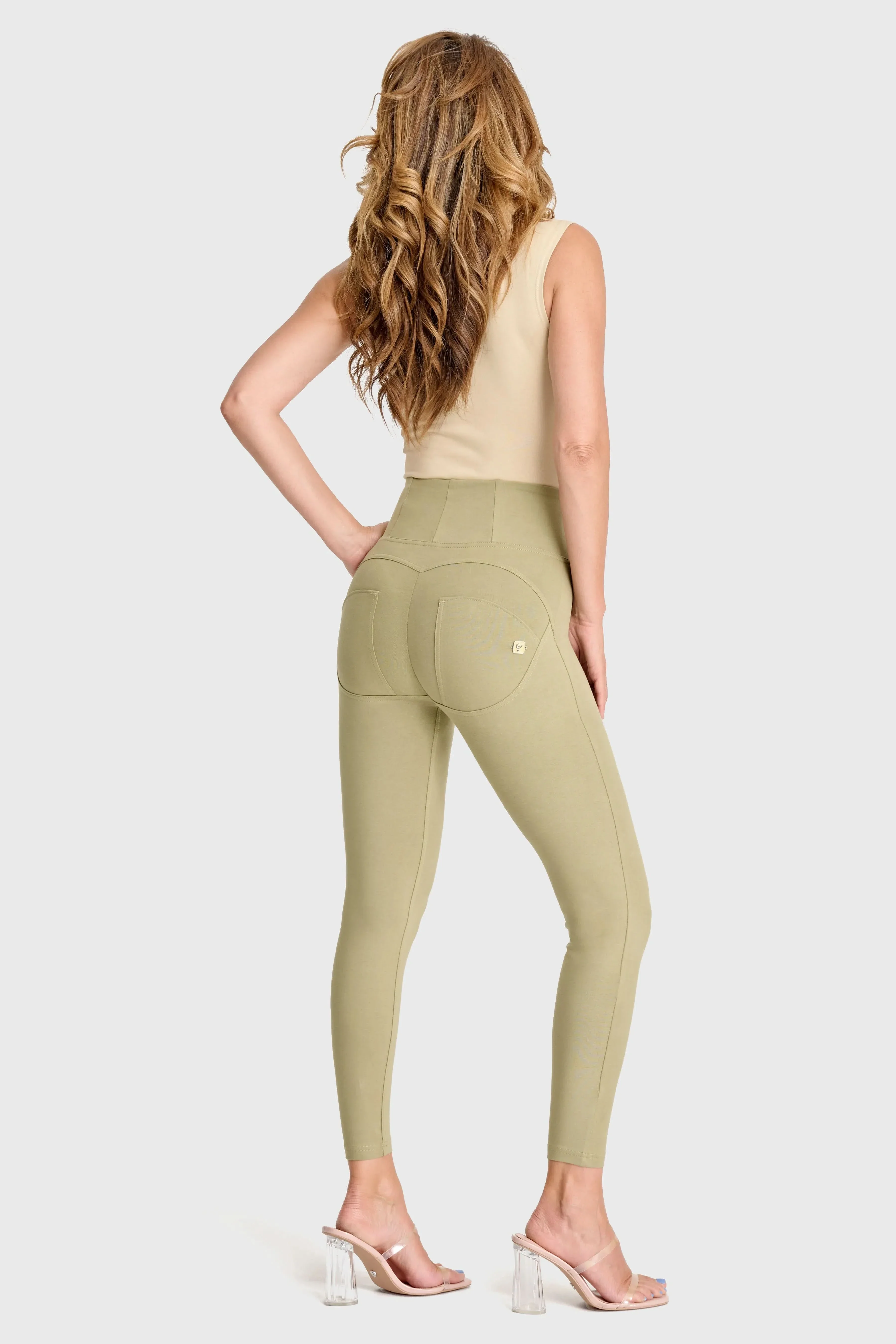 WRUP Fashion - High Waisted - 7/8 Length - Sage Green - Image 3