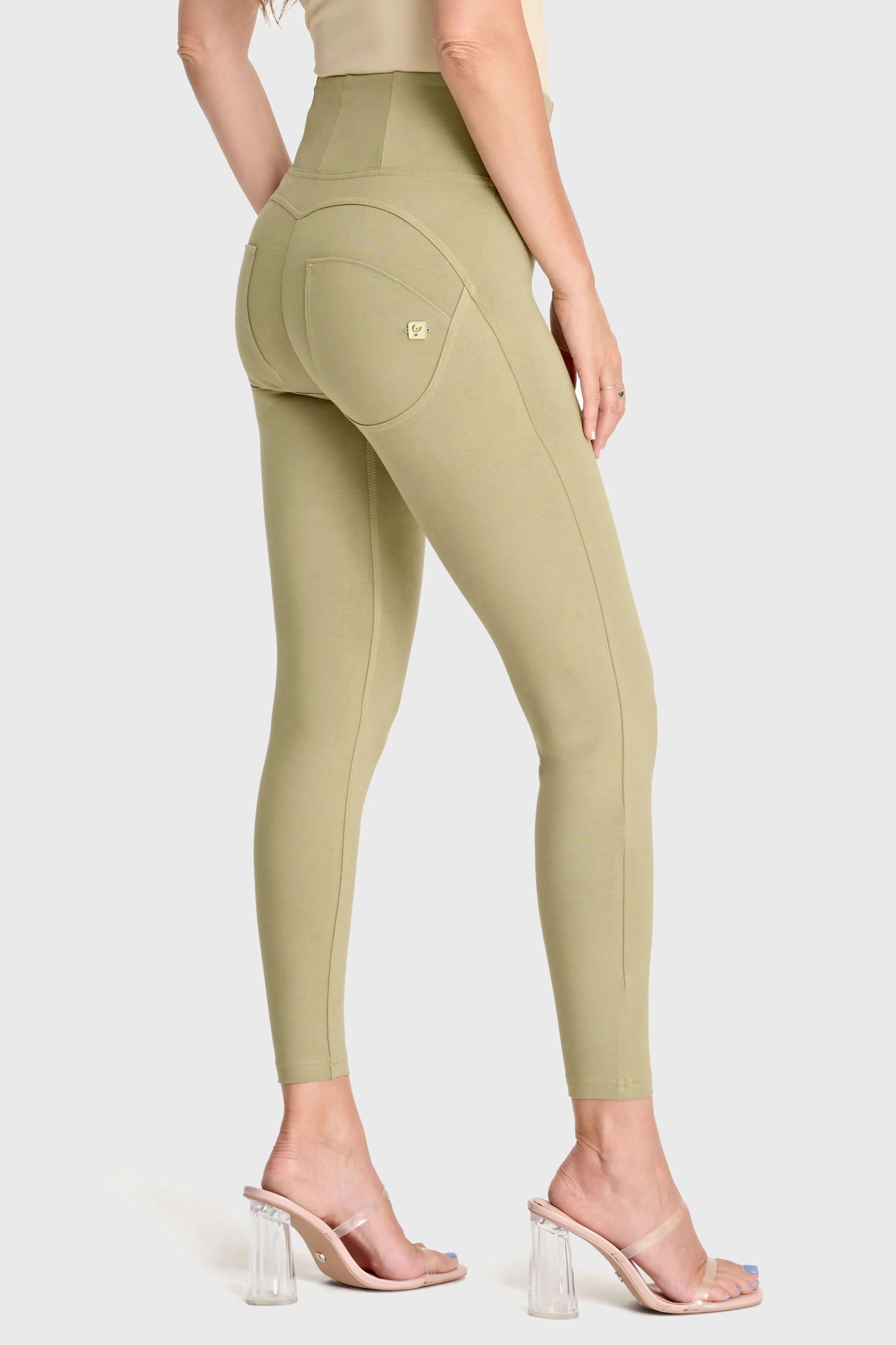 WRUP Fashion - High Waisted - 7/8 Length - Sage Green - Image 4