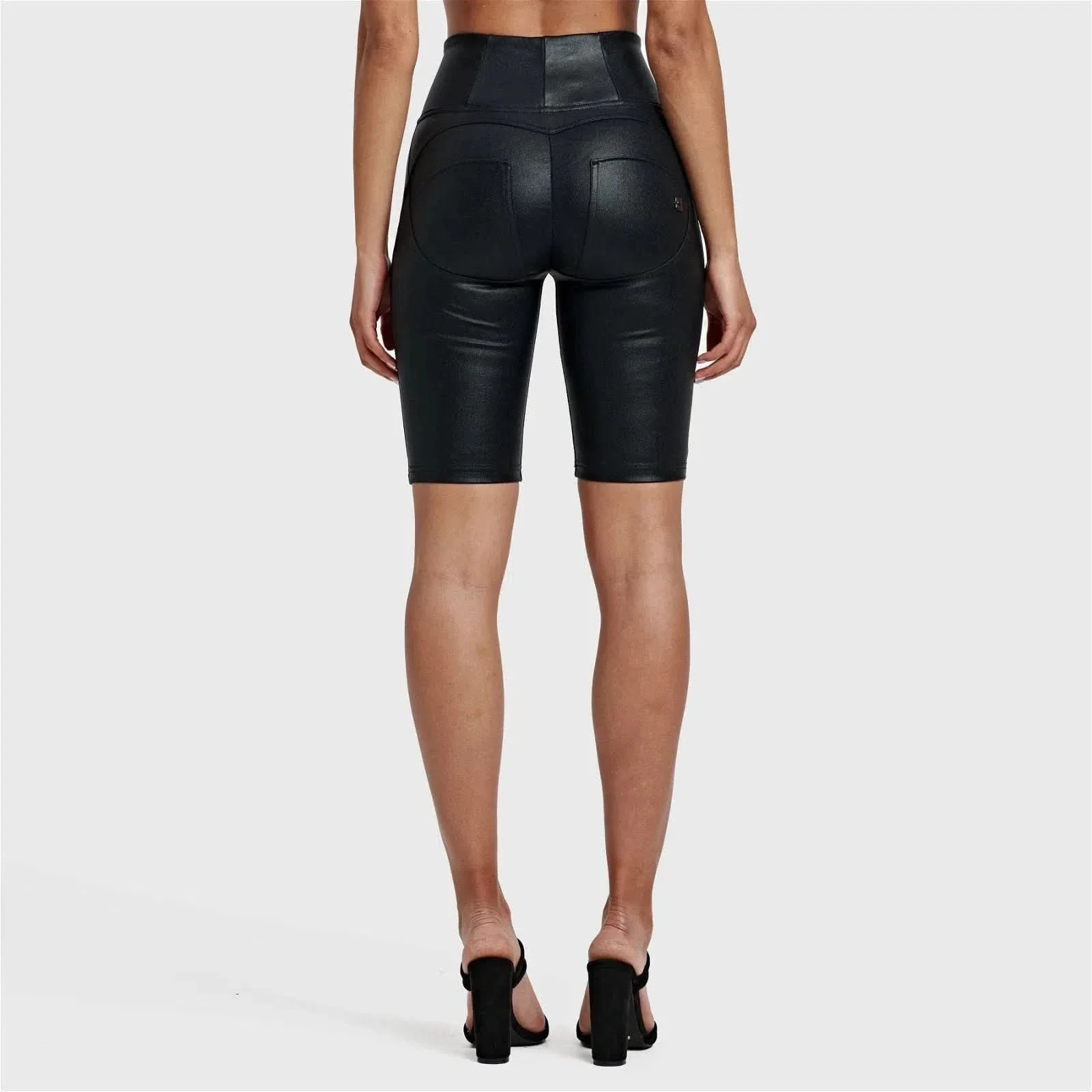 WRUP Metallic Lurex - High Waisted - Biker Shorts - Midnight Black - Image 4