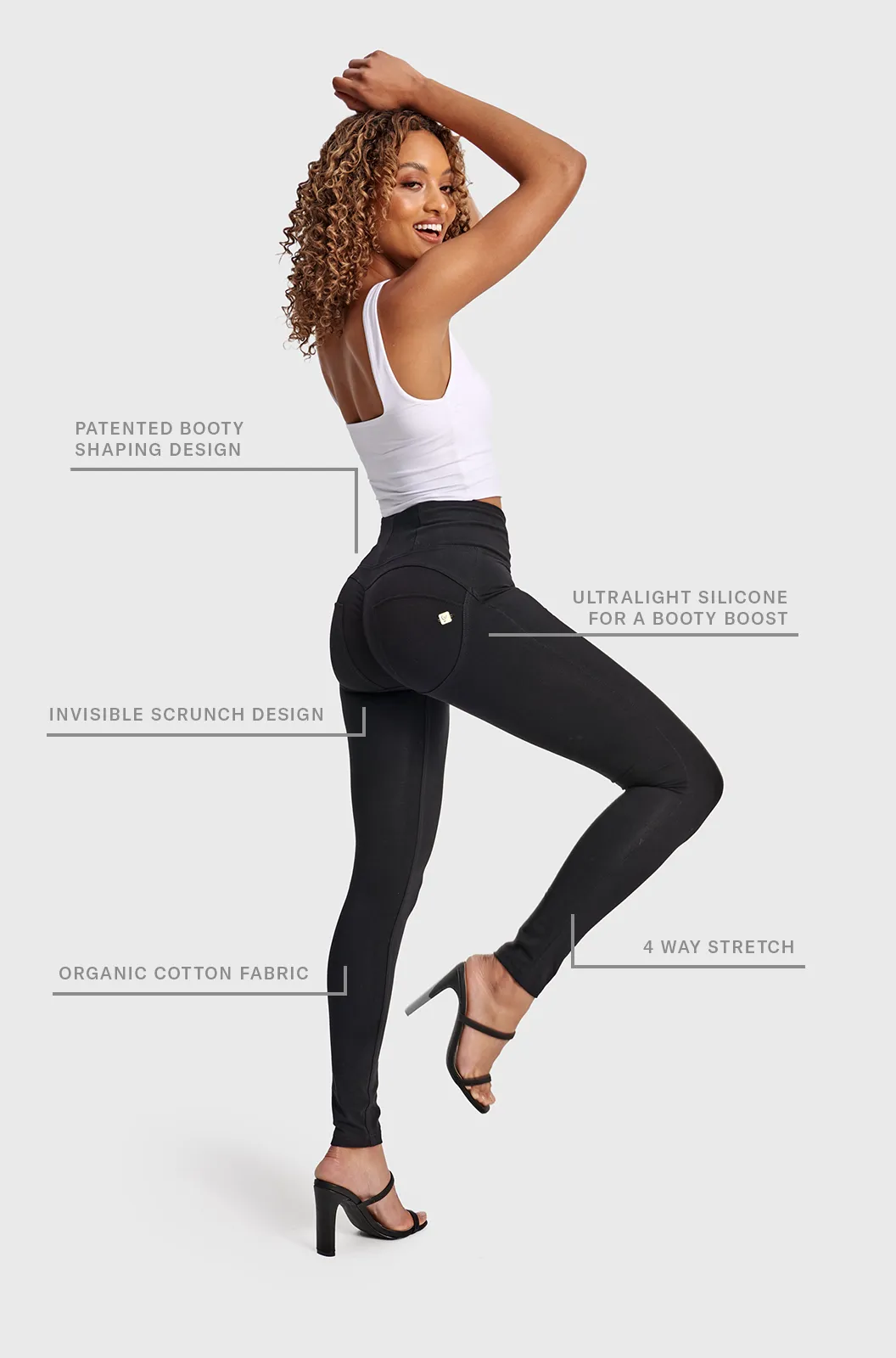WRUP Fashion - High Waisted - Full Length - Black - Image 2