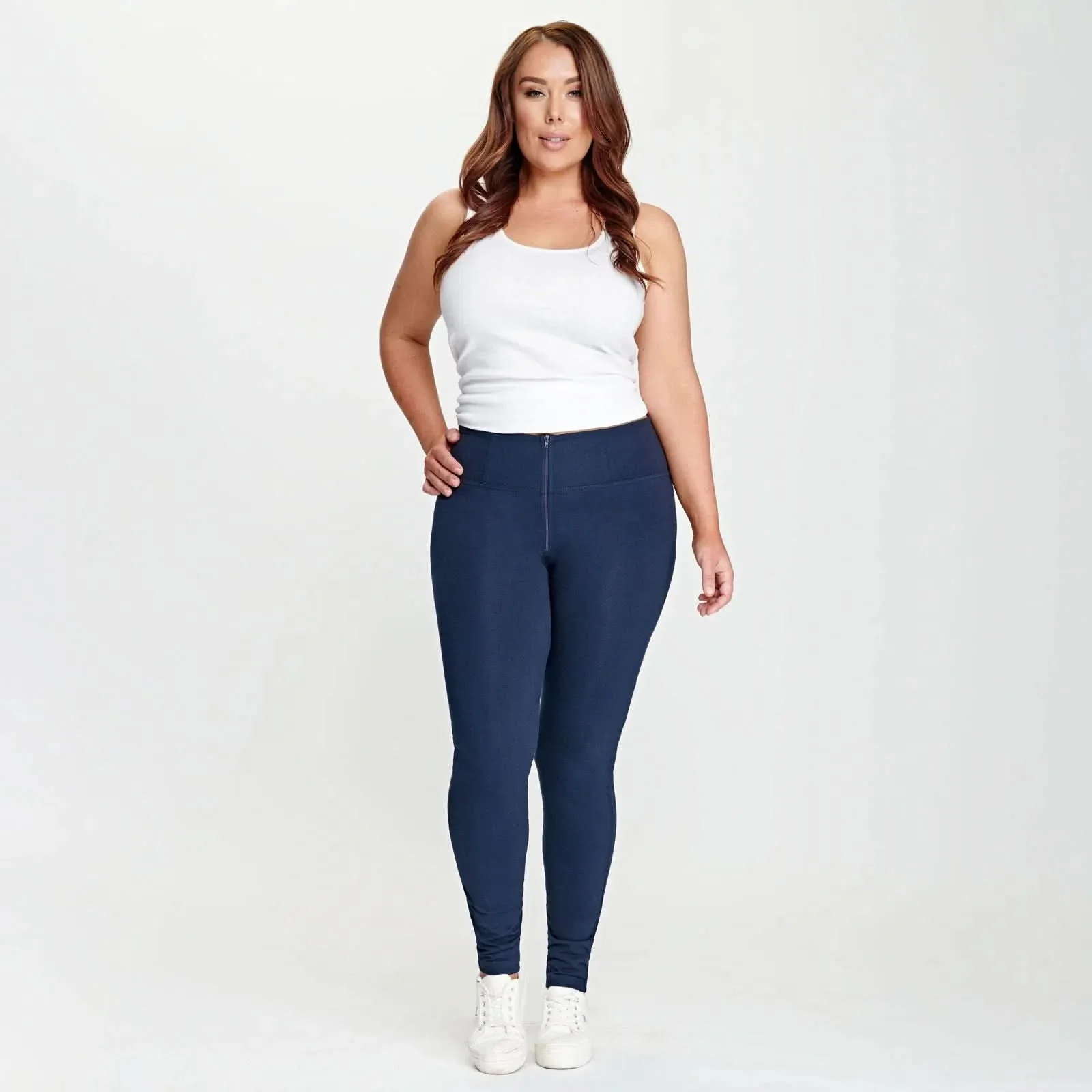 WRUP Fashion - High Waisted - Full Length - Navy Blue - Image 13