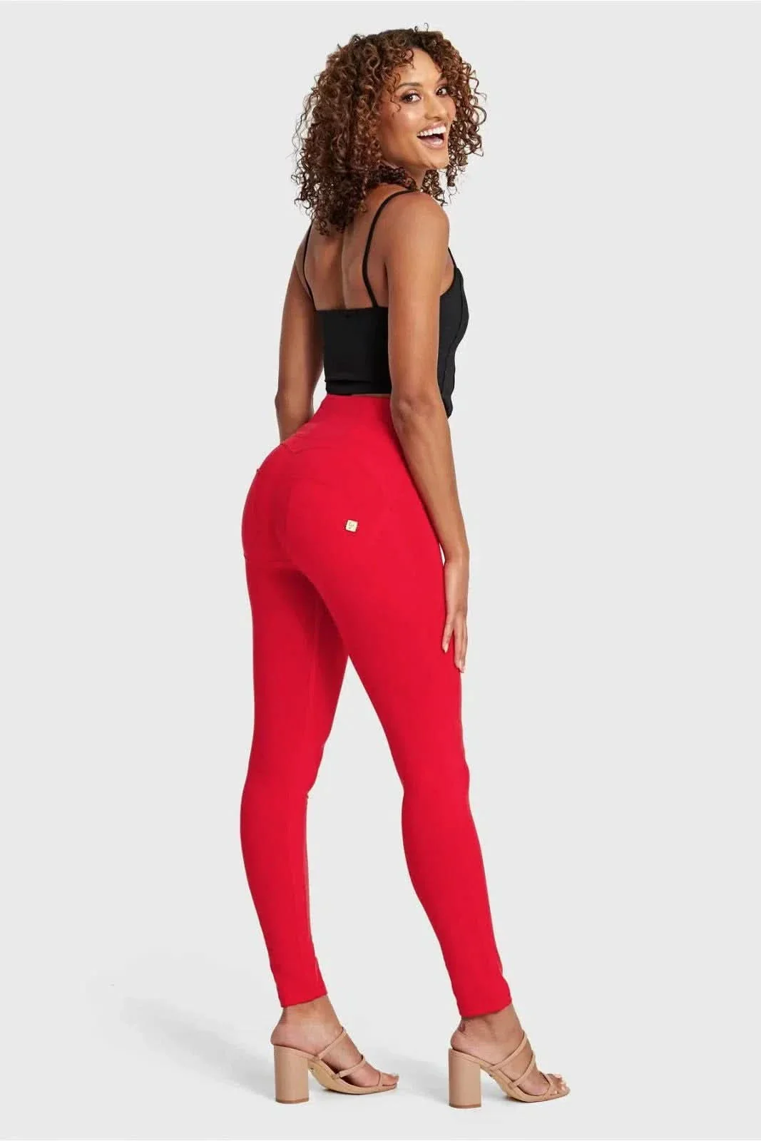 WRUP Fashion - High Waisted - Full Length - Red - Image 6