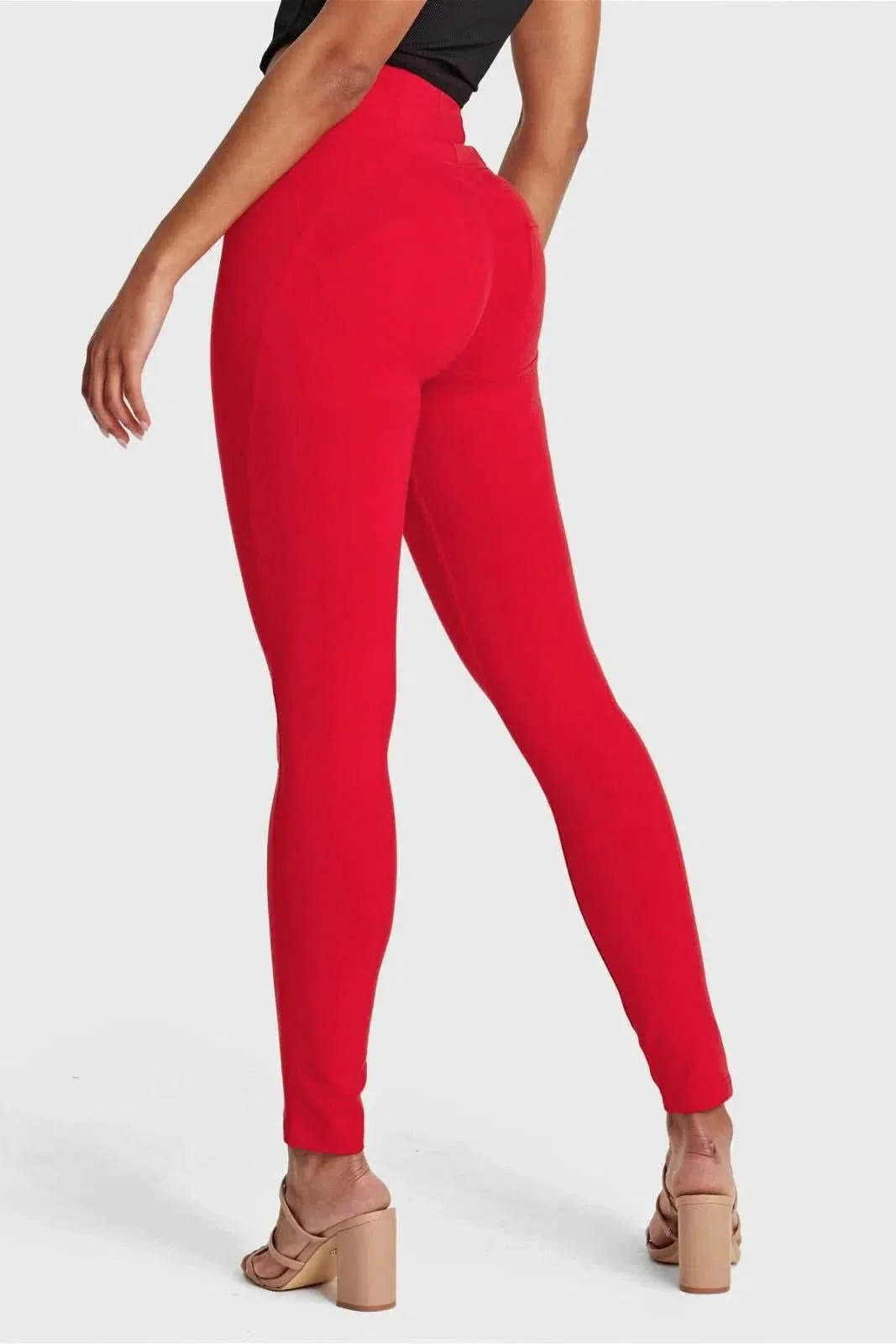 WRUP Fashion - High Waisted - Full Length - Red - Image 9