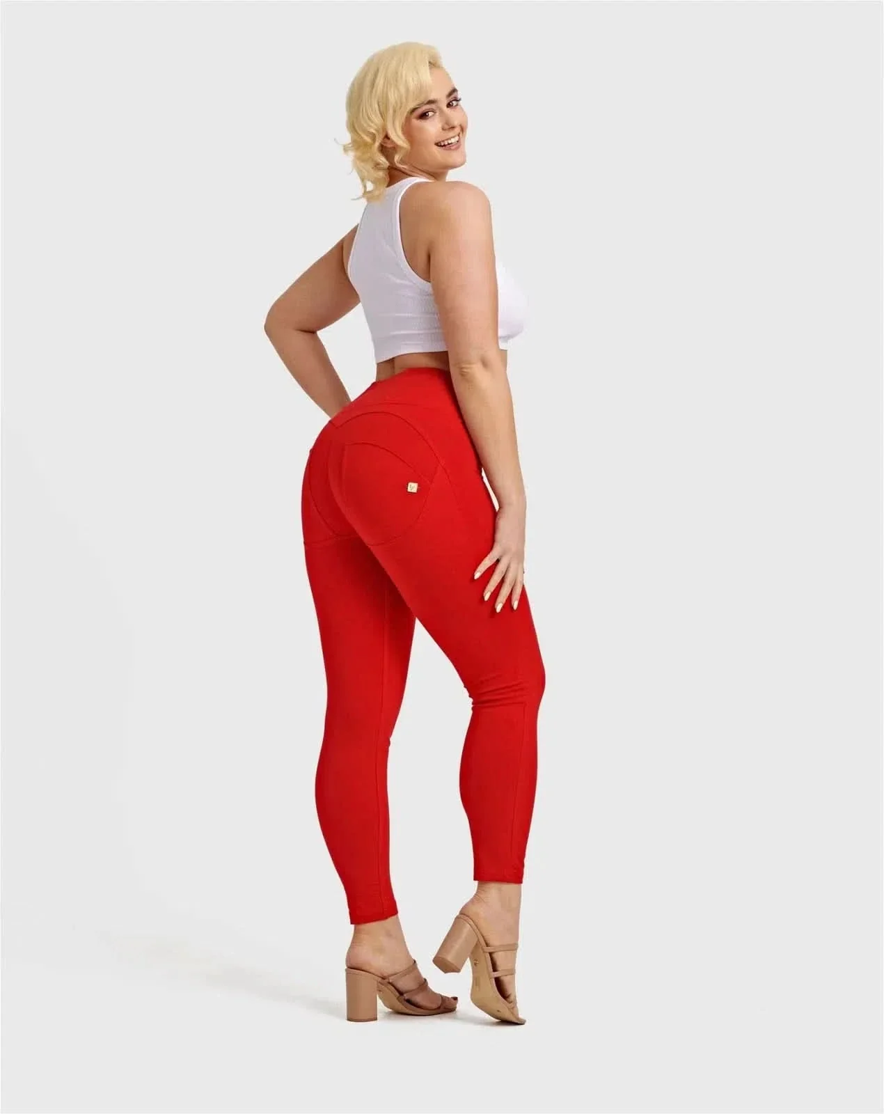 WRUP Fashion - High Waisted - Full Length - Red - Image 13