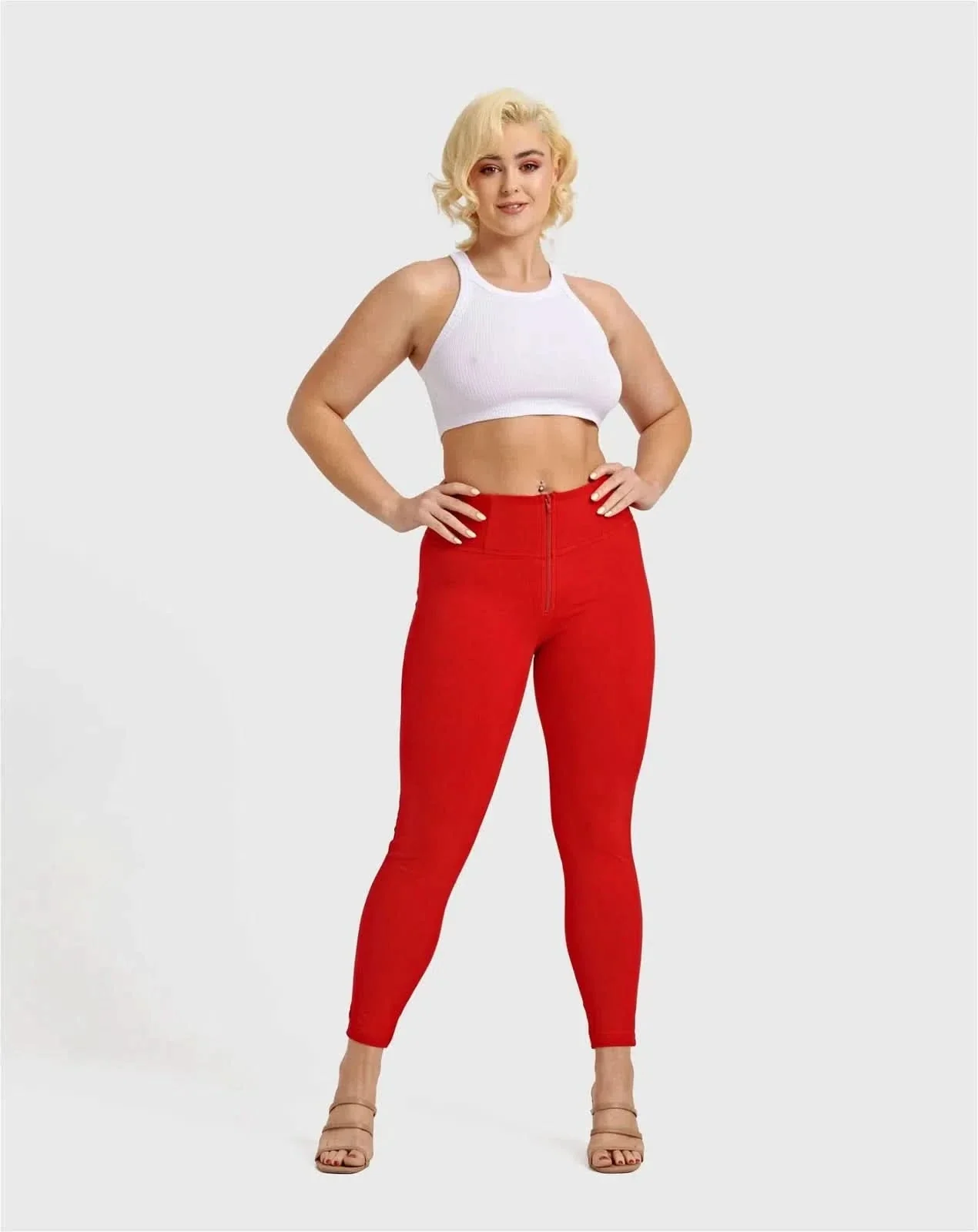 WRUP Fashion - High Waisted - Full Length - Red - Image 14