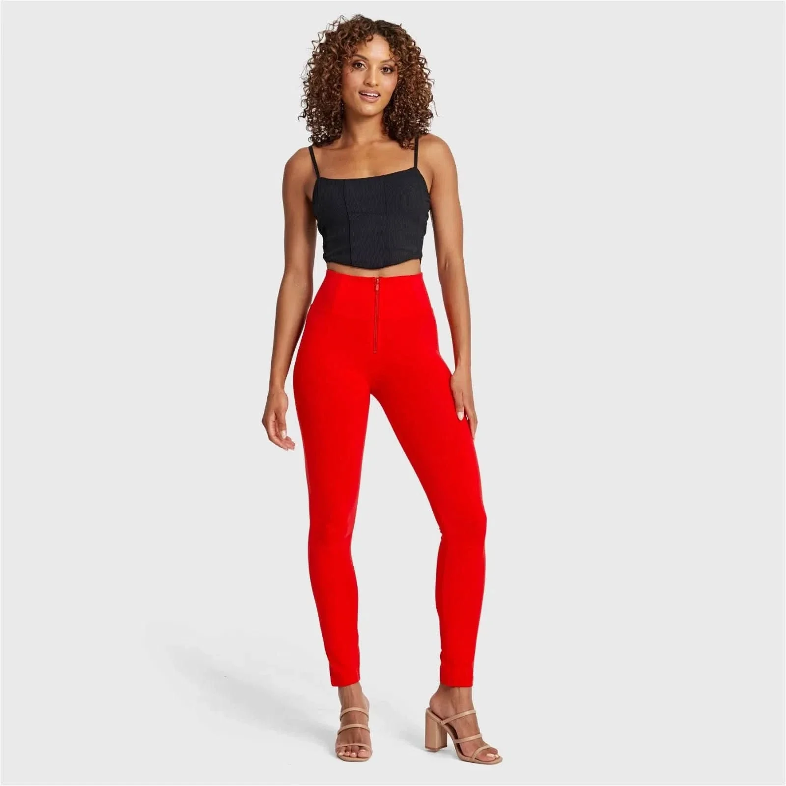 WRUP Fashion - High Waisted - Full Length - Red - Image 4