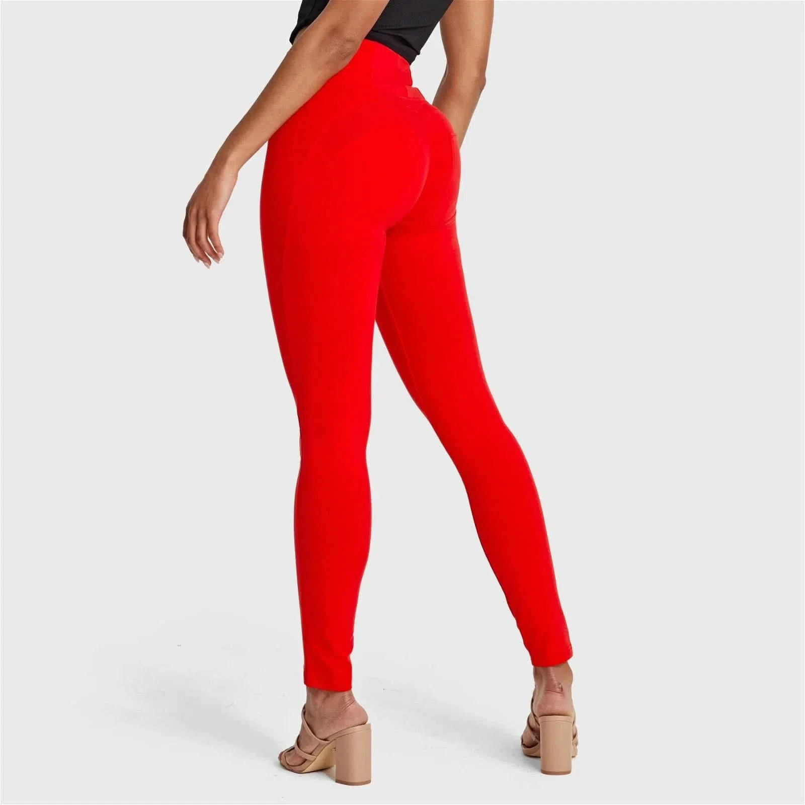 WRUP Fashion - High Waisted - Full Length - Red - Image 8