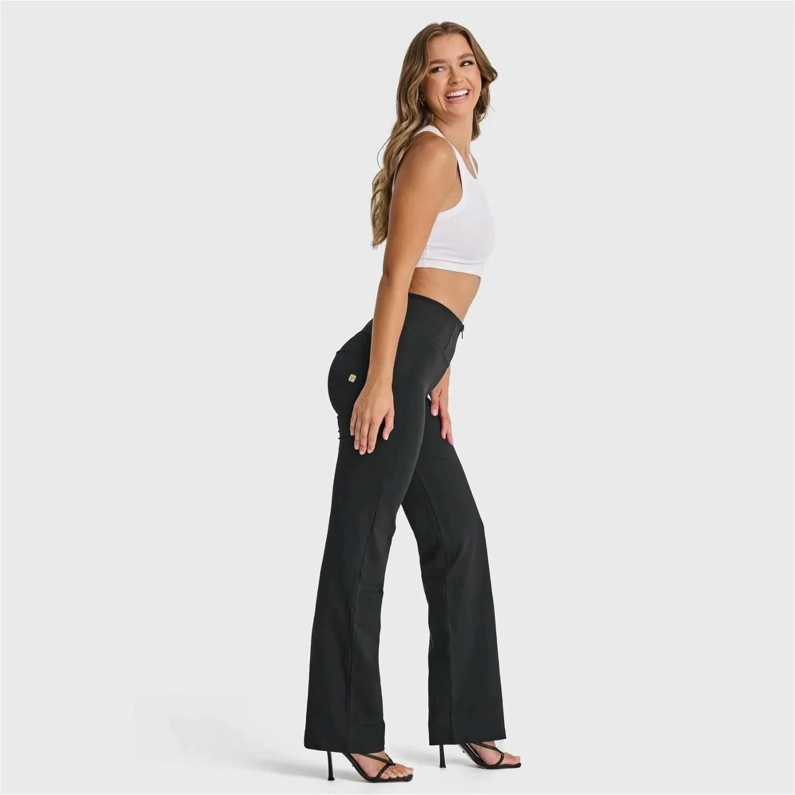 WRUP Fashion - High Waisted - Straight Flare - Black - Image 3