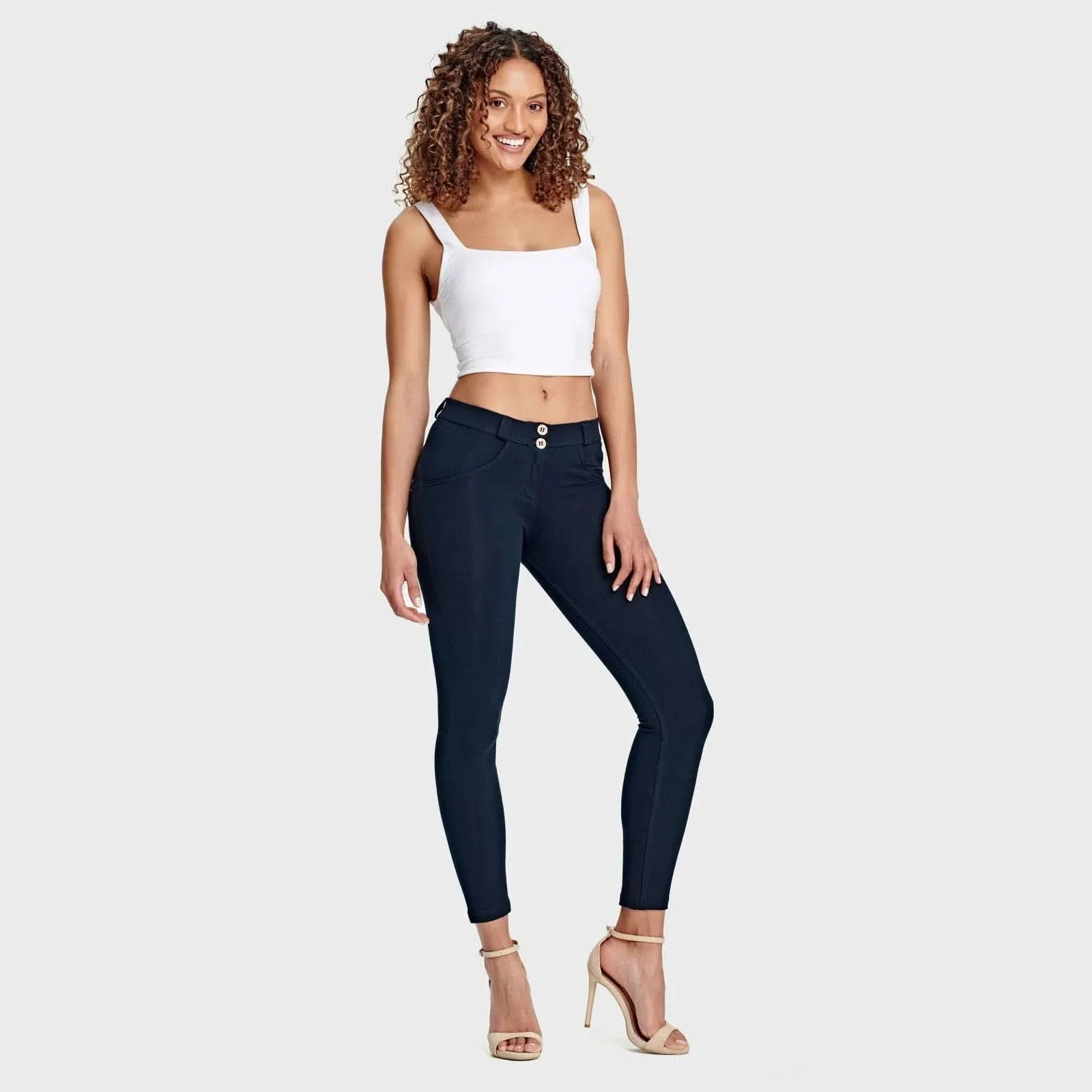 WRUP Fashion - Mid Rise - 7/8 Length - Navy Blue - Image 7