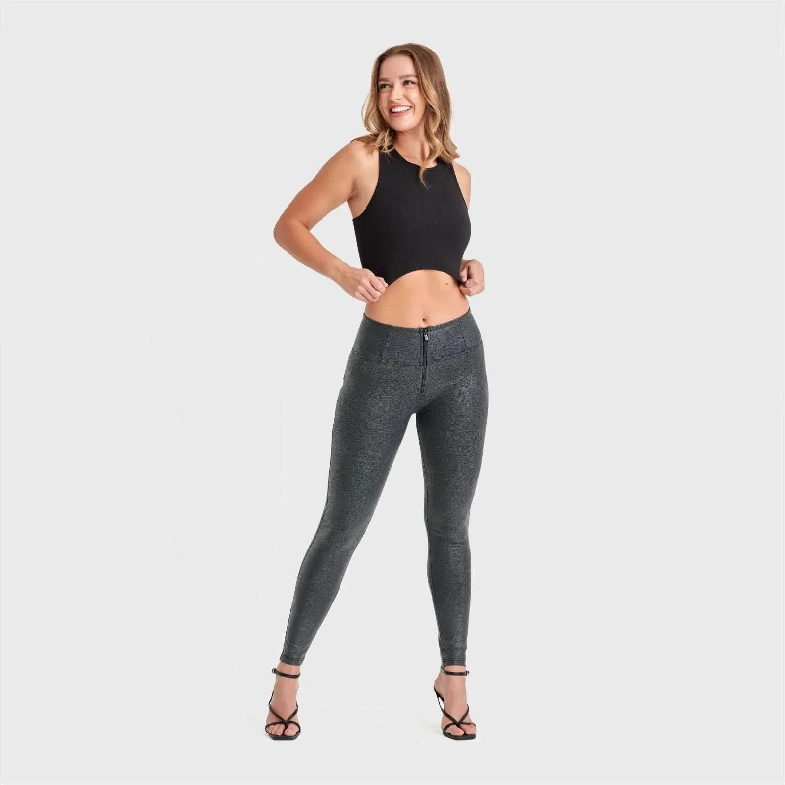 WRUP Snake Skin - High Waisted - Full Length - Black - Image 4