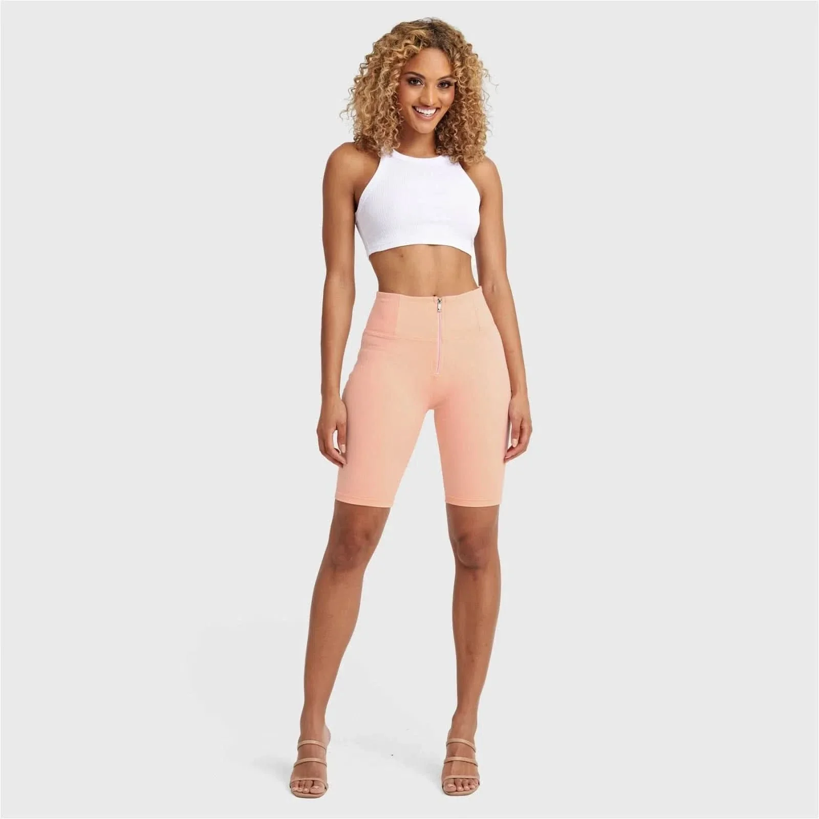 WRUP Drill Limited Edition - High Waisted - Biker Shorts - Peach - Image 4