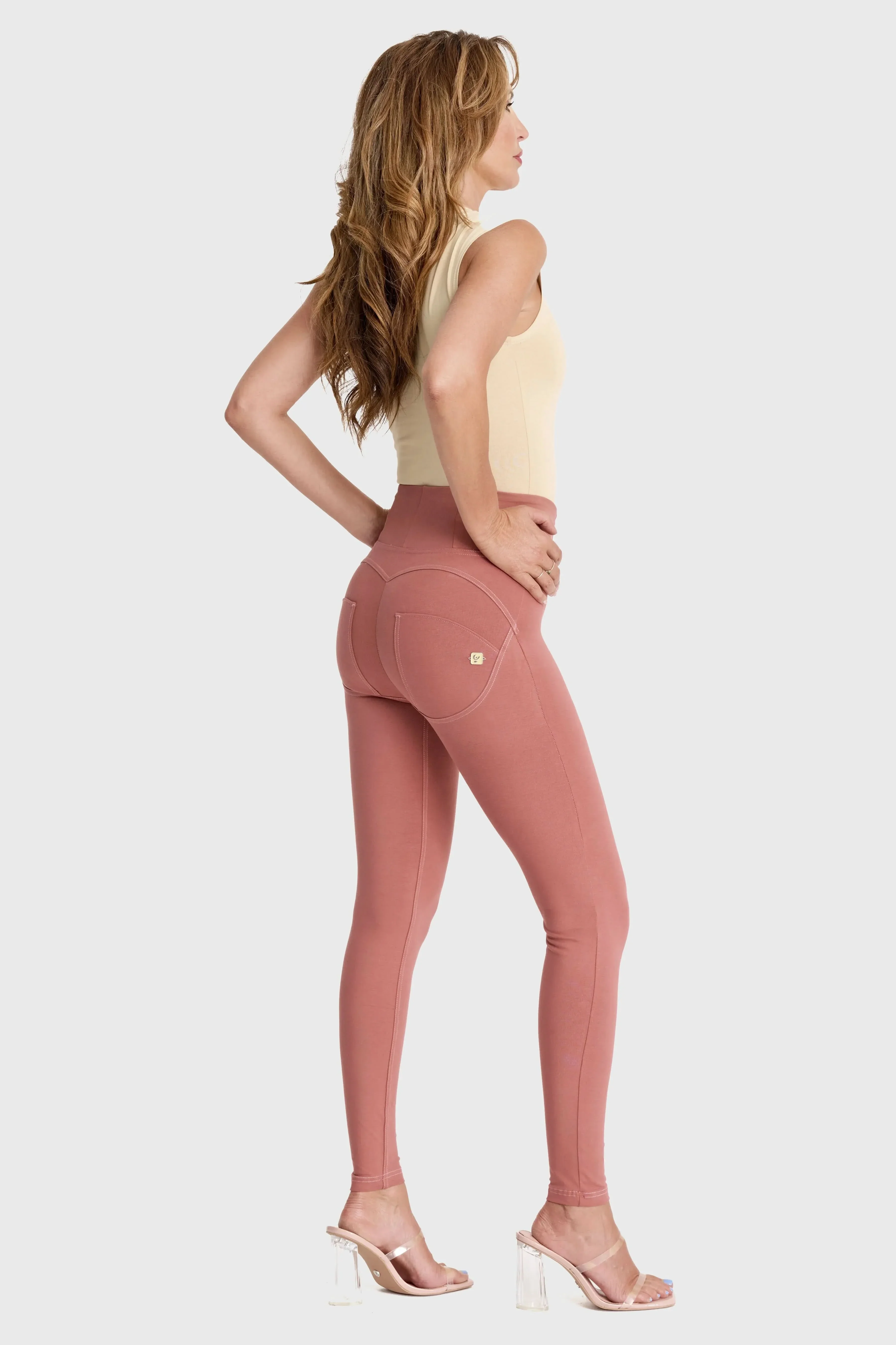 WRUP Fashion - High Waisted - Full Length - Dusty Rose - Image 2