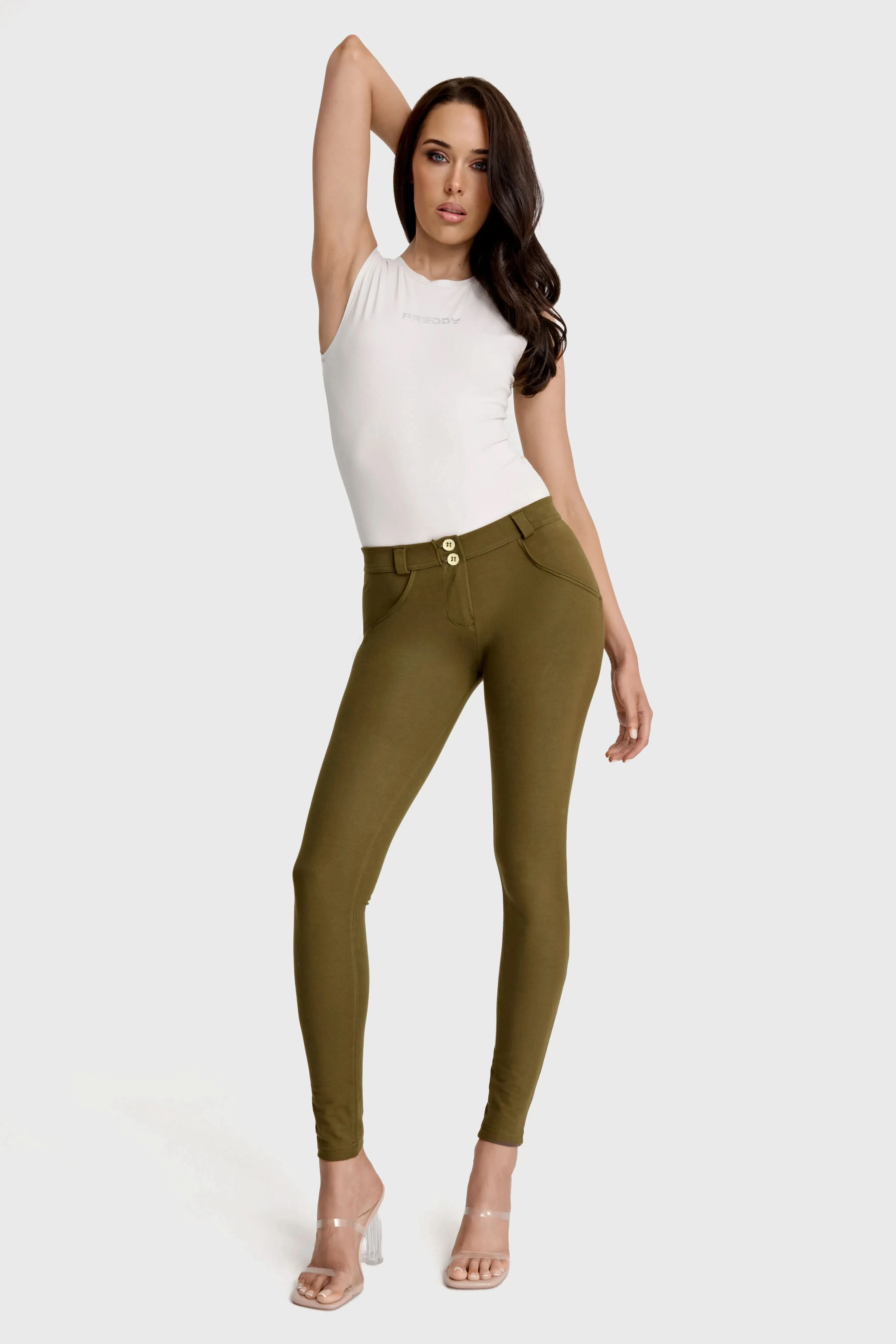 WRUP Fashion - Mid Rise - Full Length - Military Green - Image 2