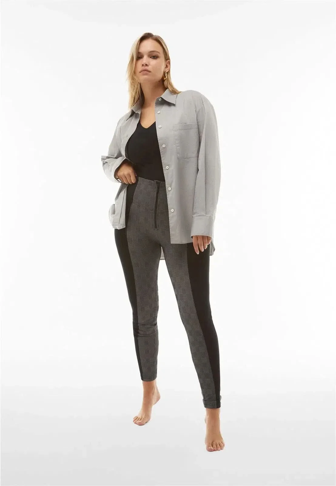 WRUP Mosaic Weave Fashion - Super High Waisted - Full Length - Grey - Image 10