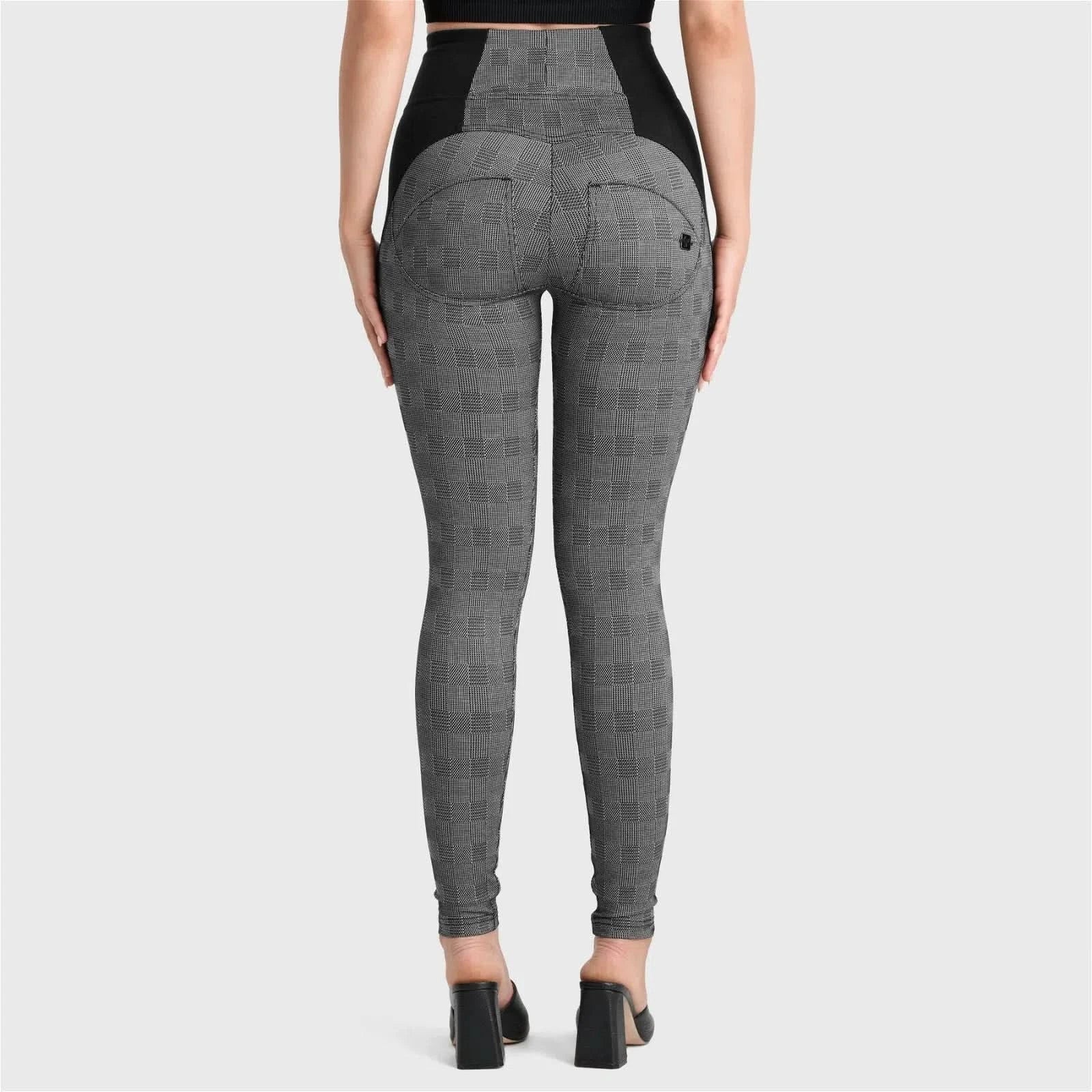 WRUP Mosaic Weave Fashion - Super High Waisted - Full Length - Grey - Image 4