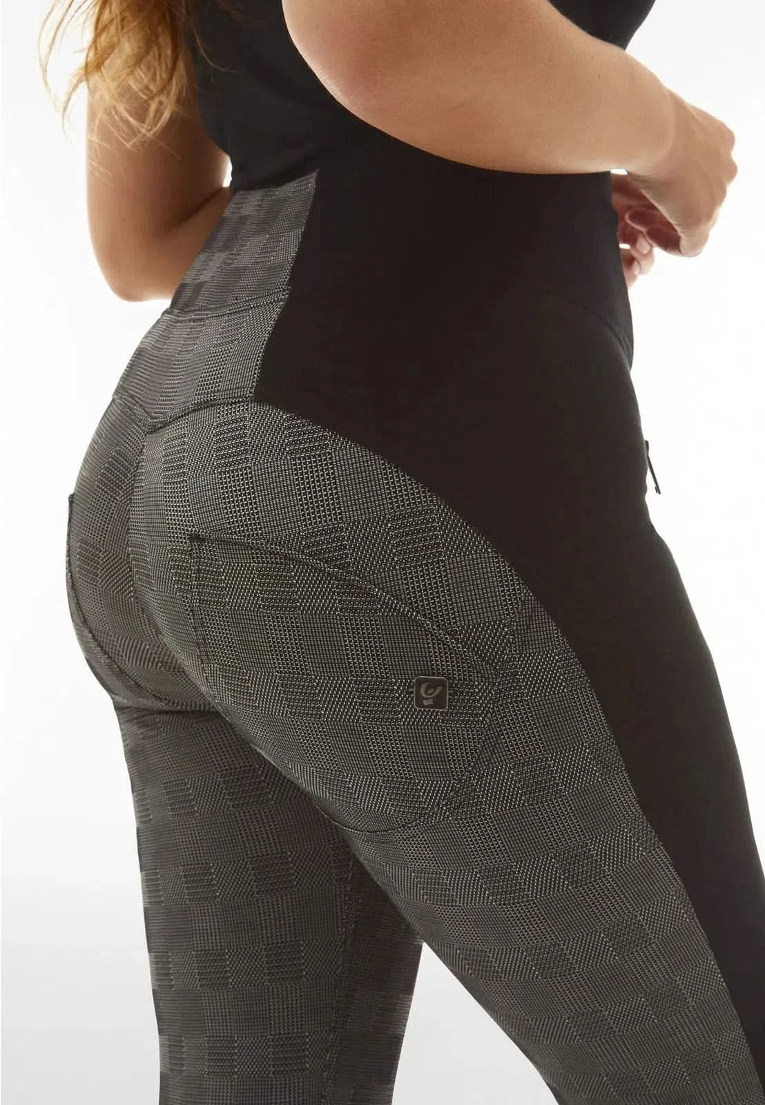 WRUP Mosaic Weave Fashion - Super High Waisted - Full Length - Grey - Image 9